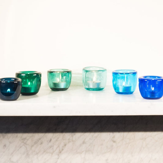 Coloured Glass Tealight Holder